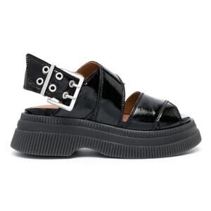 GANNI Chunky Patent Leather Sandals